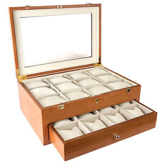 Large Oak Watch Storage Box