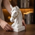 thumbnail image 4 of Living Room Decor Horse Decor White Gold Accent Table Decor for Coffee Table Shelf Home Living Room Decoration, 4 of 5