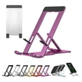thumbnail image 2 of Portable Foldable Aluminum Alloy Phone Stand, Non-Slip Rubber Pad, Lightweight Sturdy, For Desk/Table, Fits Phones/Tablets, 2 of 6