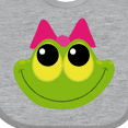 thumbnail image 4 of Inktastic Frog Face Girl Girls Baby Bib, 4 of 4