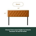 thumbnail image 2 of Rest Haven Harrington Faux Leather Upholstered Headboard, Queen, Saddle, 2 of 7