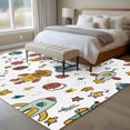 thumbnail image 4 of Cartoon Astronauts Large Area Rugs 6x9 ft Cute Rockets Watercolor Planet Graffiti Stars Washable Rug Non Slip Indoor Carpet Absorbent Floor Mat for Living Room Bedroom Dining Room, 4 of 9