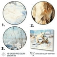 thumbnail image 3 of Designart "Winter Scenery Polar Bears in Snow II" Animals Framed Wall Art Decor - Modern Farmhouse Blue Bear Hallway Framed Wall Art Decor, 3 of 6