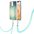 thumbnail image 2 of for iPhone 12 Crossbody Strap Phone Case, Anti-Fall Pattern Clear Design Transparent Soft & Flexible TPU Drop and Shockproof Protective Cover with Adjustable Nylon Neck Strap, Keep Smile, 2 of 7