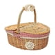 thumbnail image 1 of Cesta de picnic con asa, cesta de mimbre estilo cabaña de ratán con forro lavable, perfecta para picnics románticos y aventuras al aire libre, respetuosa con el medio ambiente (1 unidad), 1 of 5