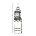 thumbnail image 4 of DecMode Scroll Indoor Outdoor On Removable Stand Black Metal Birdcage with Latch Lock Closure and Top Hook, 4 of 15