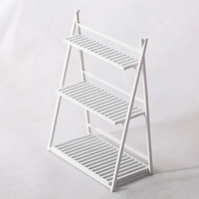 Escala 1:12 Soporte Mini estante de exhibición Accesorios de Estante de exhibición Estante de para pastel pequeño Tienda Regalos de Blanco Hugo Estante de casa de muñecas