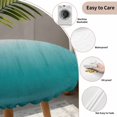 thumbnail image 6 of Teal Ombre Fitted Tablecloth with Elastic Edged, Round Table Cloth for Dining Table, Contemporary Gradient Abstract Art Waterproof Oil Proof Table Cover for Indoor Outdoor 55"-60", 6 of 8