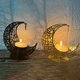 thumbnail image 5 of Candelabro Apooke con forma de luna, portavelas con forma de medialuna creativa, adornos de mesa de metal con forma de luna., 5 of 8