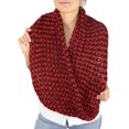 thumbnail image 3 of Peach Couture Chevron Design Hand Knit Multicolor Thick Chunky Versatile Infinity Loop Scarves, 3 of 3