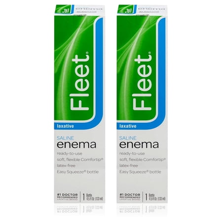 Fleet Saline Enema Twin Pack, 4.5-Ounce Bottles - 9-Ounces 2 Pack