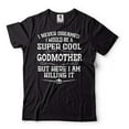 thumbnail image 2 of Women's Godmother Shirt I Never Dreamed I Would Be A Super Cool Godmother Shirt Funny Godmother Tee (Medium Grey), 2 of 6