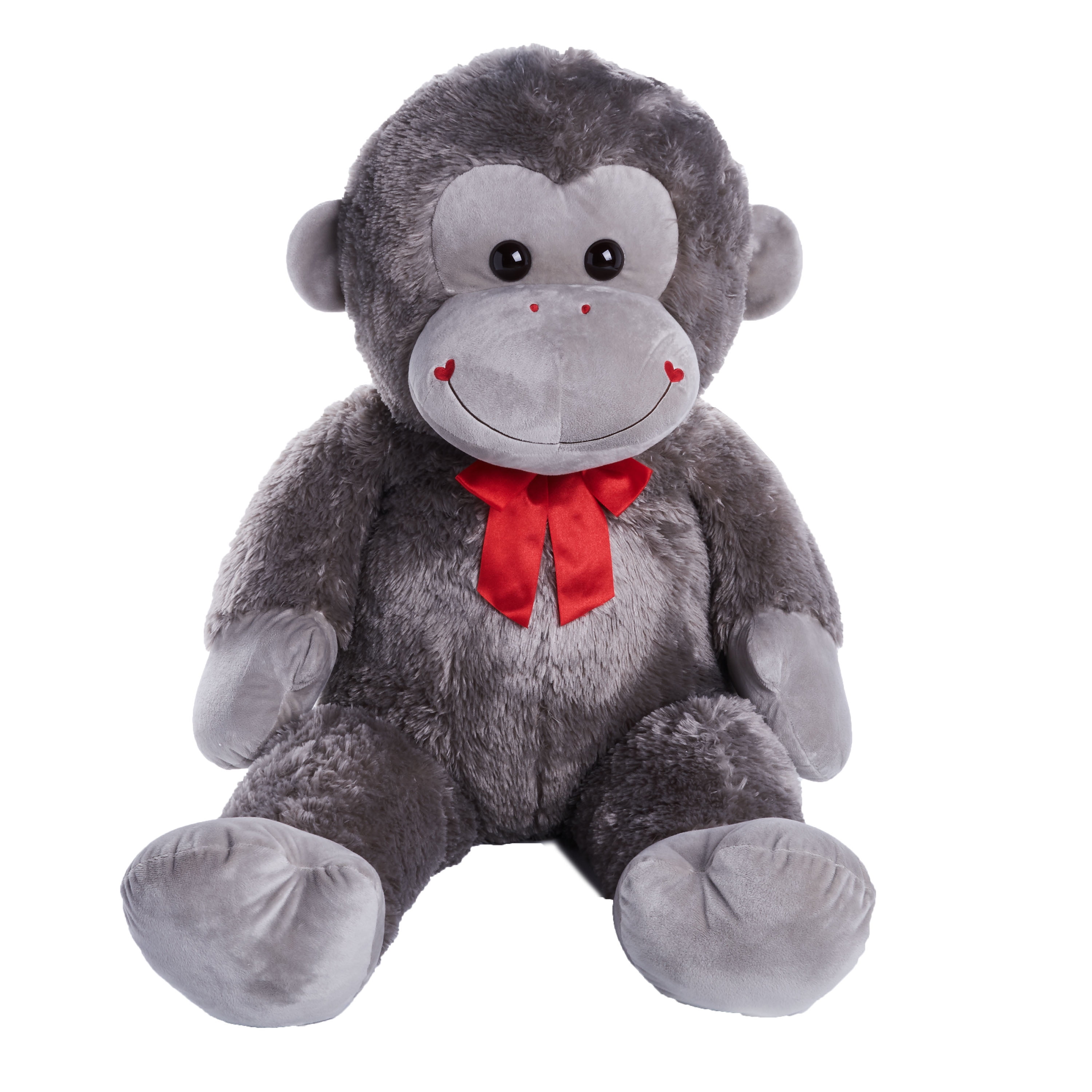 gray stuffed monkey