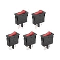 thumbnail image 1 of Unique Bargains Mini Boat Rocker Switch Red Toggle Switch for Boat Car Marine ON/OFF AC 250V/6A 125V/10A, 5pcs, 1 of 4