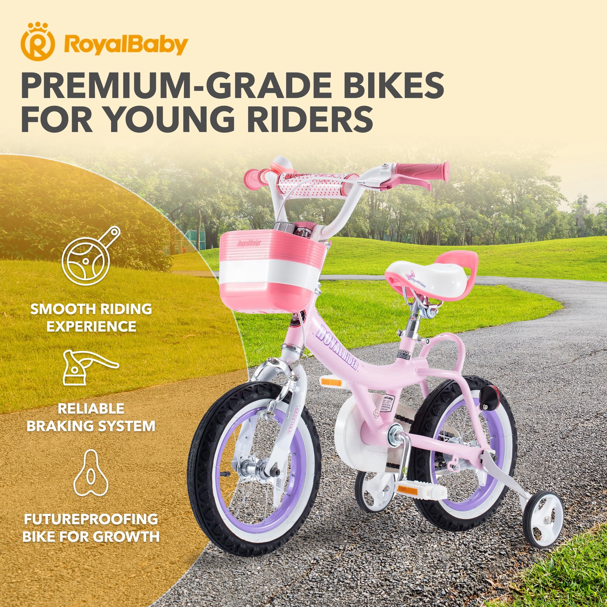 RoyalBaby Jenny Girls' 12" Training Wheel Bicycle