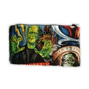 Horror Movie Monsters Pouch Wallet Make-up Bag Coin Purse Frankenstein Mummy