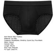 thumbnail image 7 of rygai Men Panties Breathable Stretchy Quick Dry Fine Mesh Non-pilling 3D Wrapping Summer Cool Male Briefs Men Clothing,Wine Red,3XL, 7 of 7