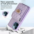 thumbnail image 6 of Phone Case for iPhone 12 Pro Max 6.7 Wallet Cover with Credit Card Holder Shoulder Crossbody Strap Long Lanyard Leather Cell Accessories iPhone12promax 5G i 12s Plus iPhone12 12pro Promax Girls Purple, 6 of 8