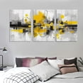 thumbnail image 3 of Nawypu  Abstract Canvas Wall Art Yellow Gray Wall Picture Black White Wall Art Bedroom City Prints Painting Graffiti Artwork for Wall Decoration Wall Art Living Room Décor 12''x16''X3 Panels, 3 of 4
