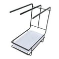 thumbnail image 4 of Sponge Holder with Drain Pan Quick Drying Hollow Bottom Rustproof Dishcloth Drying Rack for Kitchen Bathroom Sink Black, 4 of 6