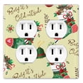 thumbnail image 1 of WIRESTER 2-Gang Duplex Outlet Wall Plate/Switch Plate Cover, Stocking Christmas Bells, 1 of 6