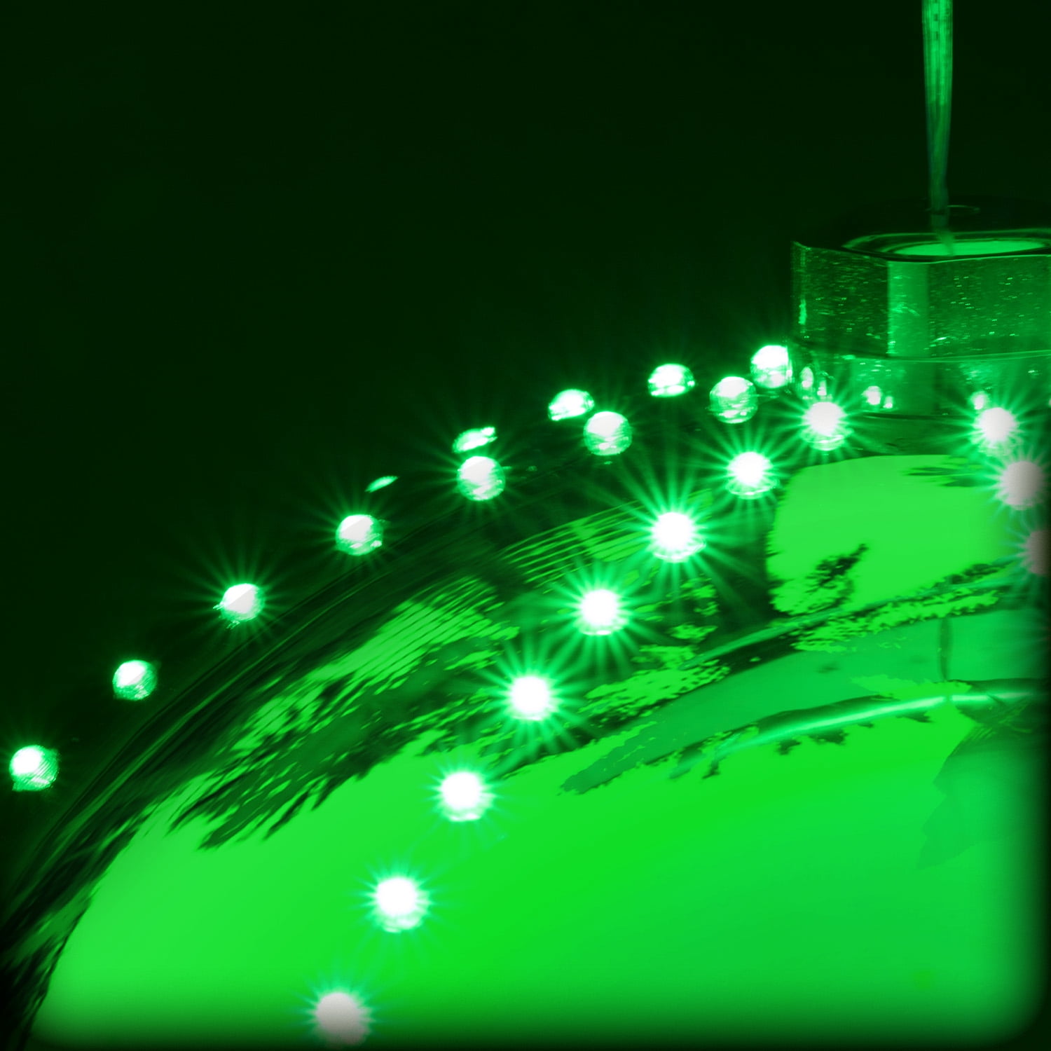 Alpine Corporation 13" Light-Up Hanging Ball Holiday Ornament, Green