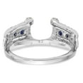 thumbnail image 4 of Rag Jewels 2.40 Ct Round Cut Sapphire & Diamond Engagement Wedding Christmas Enhancer Wrap Guard Ring 14K White Gold Plated 925 Sterling Silver For Women's -4.5, 4 of 5