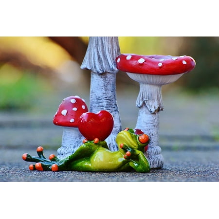 - Canvas Print Frog Fun Love Heart Lucky Guy Cute Fig Stretched Canvas 10 x 14