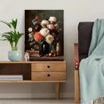 thumbnail image 5 of Moody Peony Still Life Canvas Antique Floral Dark Academia Living Room Wall Art, 5 of 8