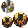 thumbnail image 1 of Hbdhejl Halloween Welcome Sign For Front Door Halloween Door Signs With Pumpkin Dark Ambience Hanging For Home Hallween Party (11.81 Inch), 1 of 9