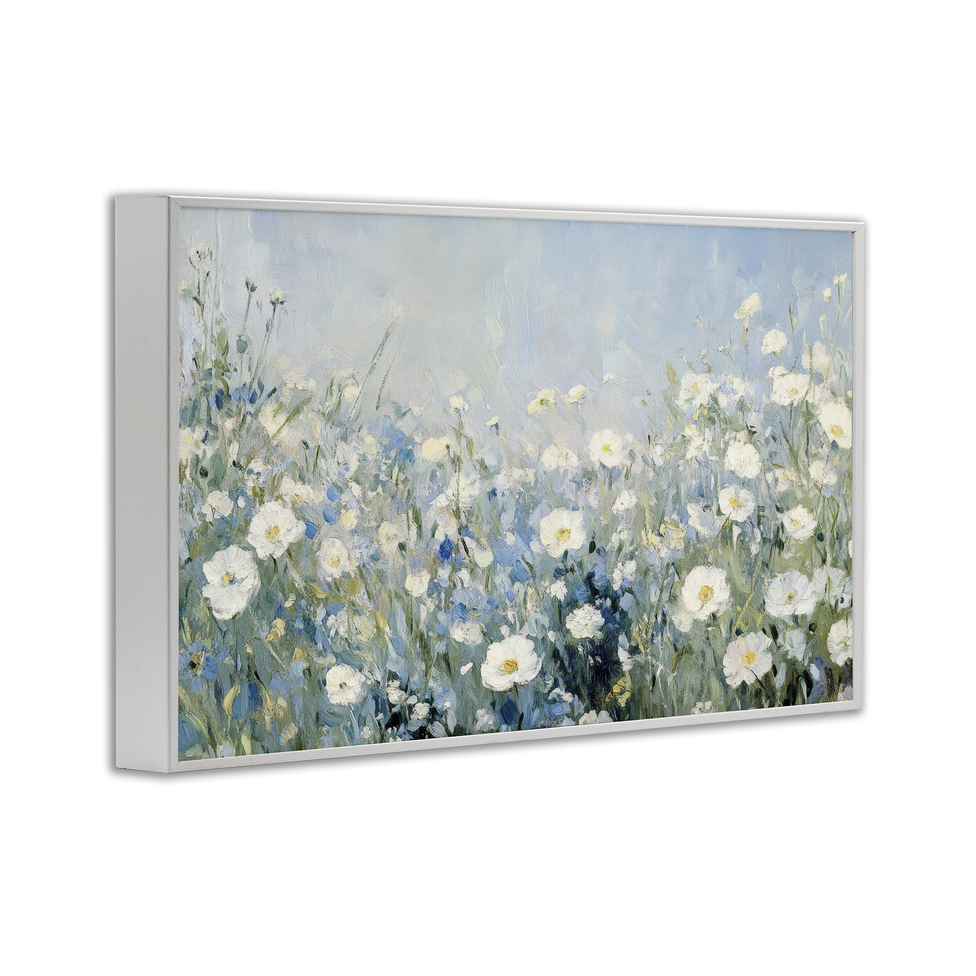 Stupell Industries Meadow Foliage Dream White Framed Giclee Art, design by Petal Prints Design