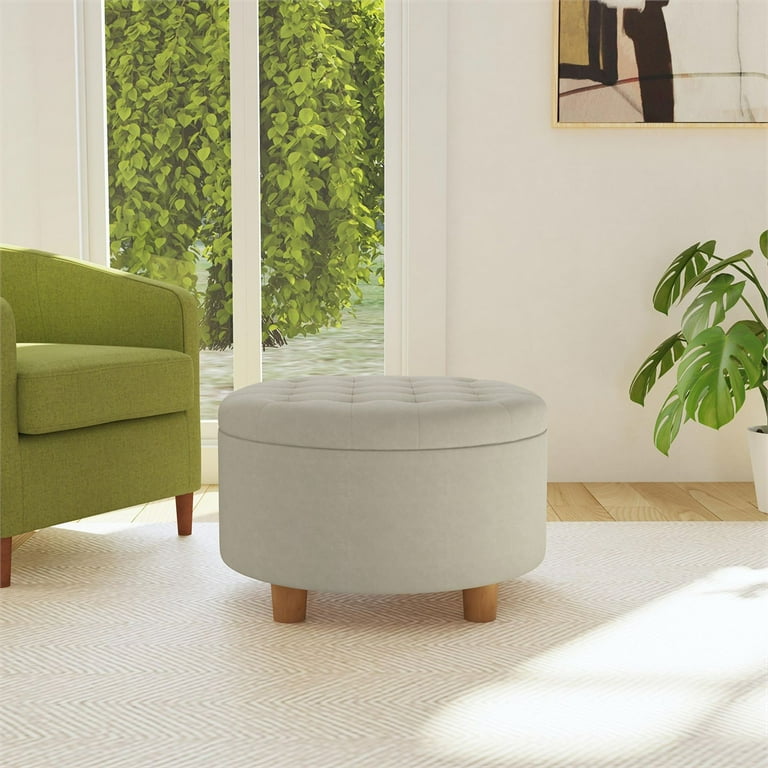 Homepop tufted round storage ottoman discount