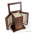 thumbnail image 2 of Contemporary 30 Note Natural Wood Finish Spacious Musical Jewelry Box with Silver Hardware - Amazing Grace, 2 of 2