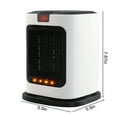 thumbnail image 3 of EARKITY Space Heater, Portable Electric Space Heater, Small Ceramic Heater Fan with Thermostat, Desktop Cooling Fan and Space Heater Combo, for Bedroom, Office and Indoor Use, 3 of 5