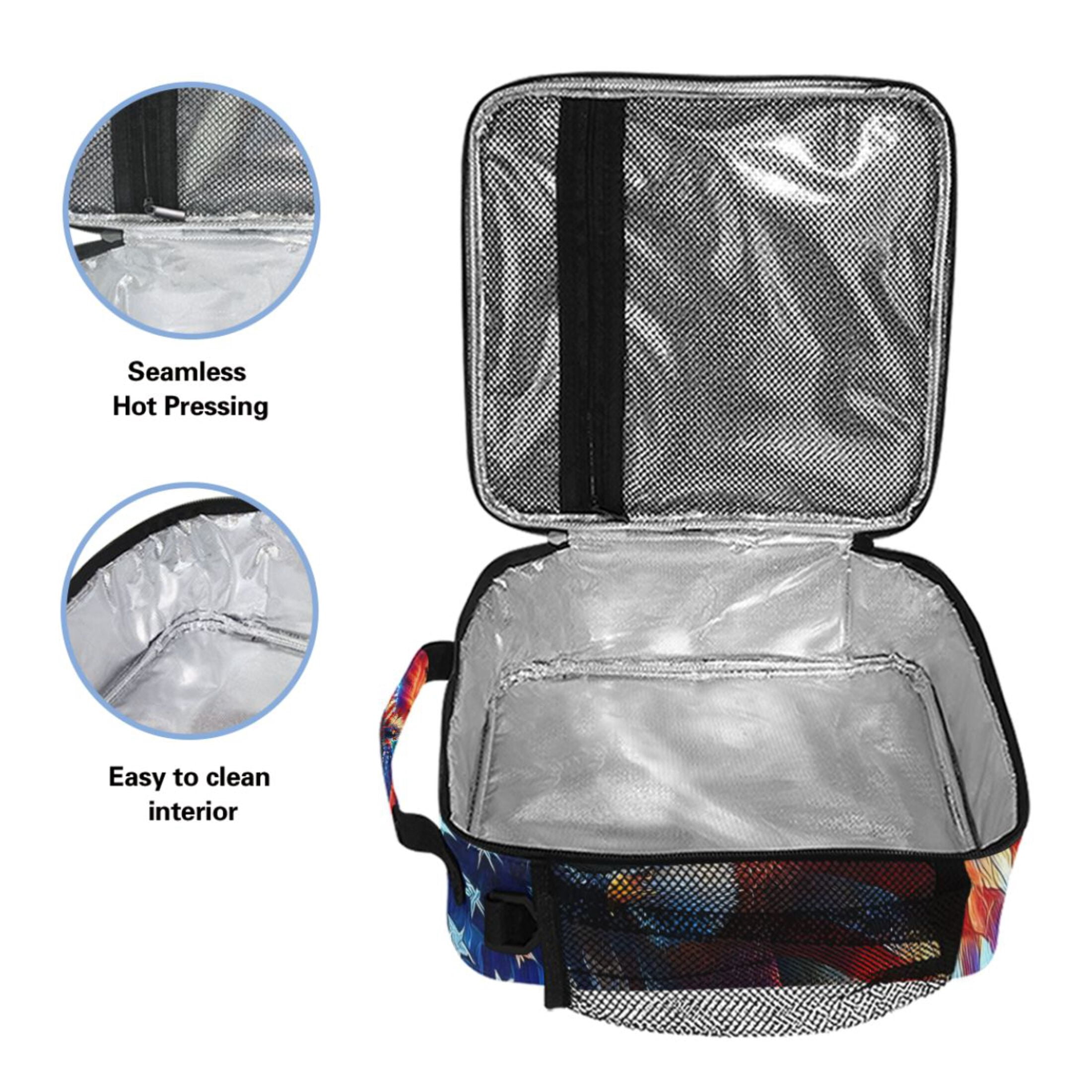 ALAZA Eagle Galaxy Lunch Box Insulated Cooler Lunch Bag with Shoulder Strap Meal Prep Tote