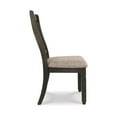 thumbnail image 4 of Trekk Dining Side Chair Set of 2, Slat Back Tapered Legs, Black Wood, 4 of 5