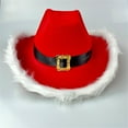 thumbnail image 5 of Beugl Cowgirl Hat Clearance, Christmas Hat with Led Lights Cowboy Hat Western Cowboy Red Hat Santa Trimmed Lights Hat Cowboy Hats for Women Cowboy Hat Men, Hats for Men Red One Size, 5 of 7
