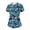 A-Blue3, variant on XIAONU Woman Polo Shirt Tropical Floral Print Short Sleeve Casual Summer Daily Wear