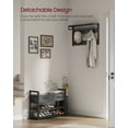 thumbnail image 4 of VASAGLE Hall Tree with Bench and Shoe Storage, Entryway Coat Rack with Shoe Bench, 2 Fabric Drawers, 10 Hooks, 11.8 x 31.7 x 71.5 Inches, Stone Gray and Ink Black, 4 of 6