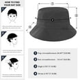 thumbnail image 5 of WoWstyle Sun Hat Waterproof Boonie Hat Adjustable Gray Wide Brim Bucket Hat for Fishing Hiking Camping, 5 of 7