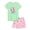 Green & Pink Gamer, variant on Tween Clothes Trendy Tie Dye Spiral Pajamas for Girls 2-Piece Shirt & Shorts PJ Set Jammies Size 10