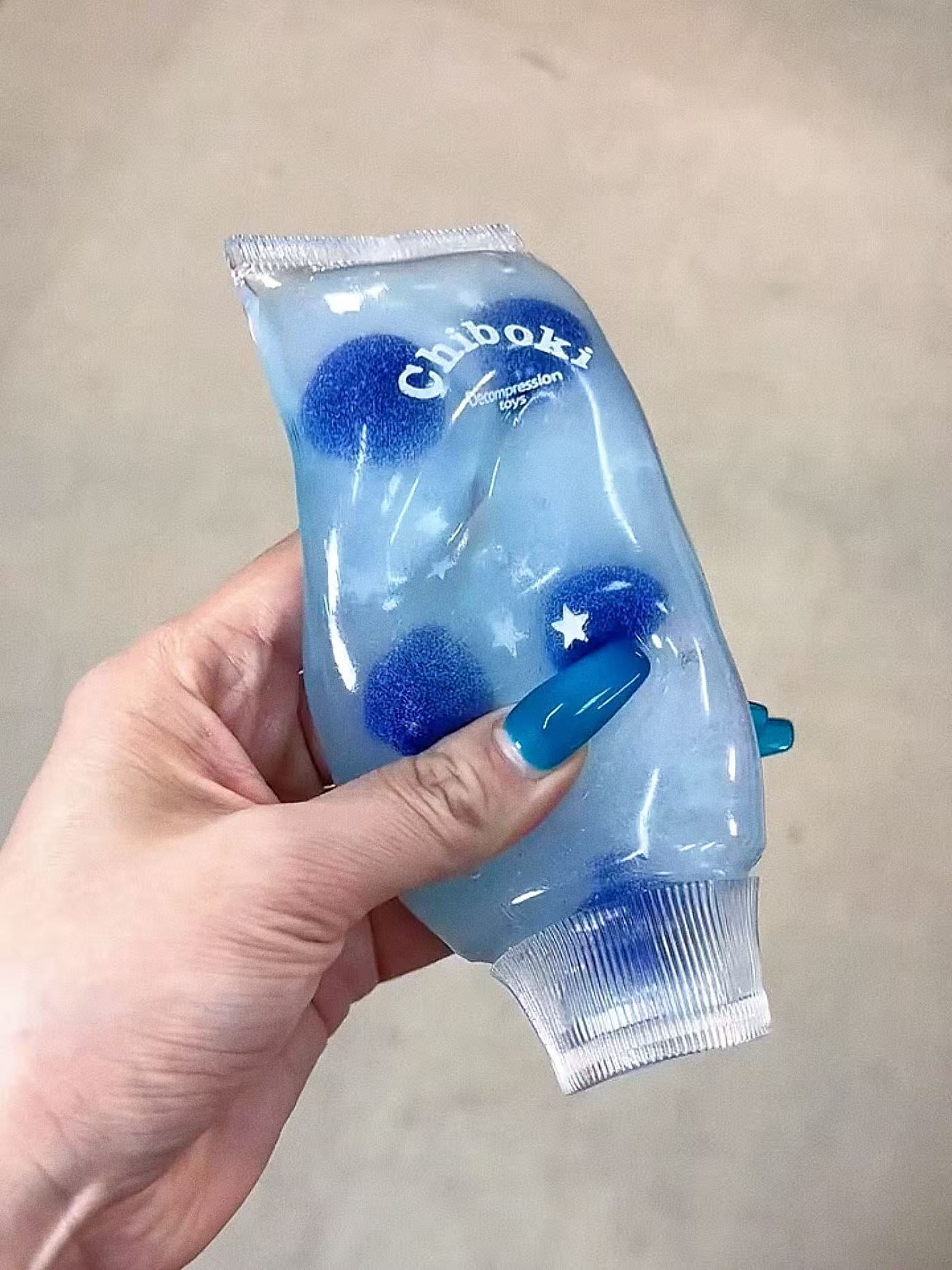 Jam Toothpaste Stress Ball Shapeable Fidget Squishy, Non-Bounce with Paste Feel for ASMR & Anxiety Relief, Adult Sensory Tool
