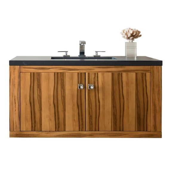 Single Vanity in Natural Apple Wood