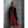 thumbnail image 2 of Robe Cintrée en Velours Côtelé à Imprimé Pinafore pour Femmes, 2 of 5