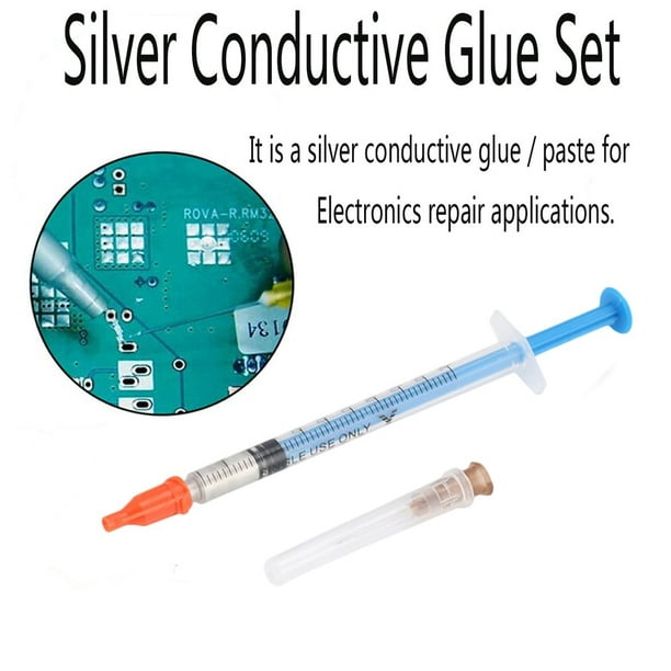 3pcs 0.2ml Silver Conductive Glue Wire Electrically Paste Adhesive PCB  Repair Paint