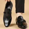 thumbnail image 2 of Mens Oxford Classic Comfortable Dress Shoes PU Leather Block Heeled Business Work Shoes, 2 of 6