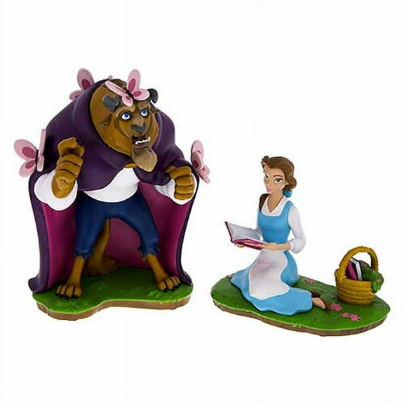 Disney Theme Parks Art Belle and The Beast 2 Figurine Set New with Box