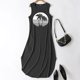 thumbnail image 3 of WILLBEST Vestido Informal De Verano Para Mujer, Vestido Holgado Con Estampado De Vacaciones En La Playa, Con Bolsillos, Cuello Redondo, Sin Mangas, Largo, 3 of 3