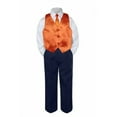 thumbnail image 4 of 4pc Orange Vest & Tie Halloween Party Suit Set Baby Boy Toddler Kid Uniform S-7, 4 of 7