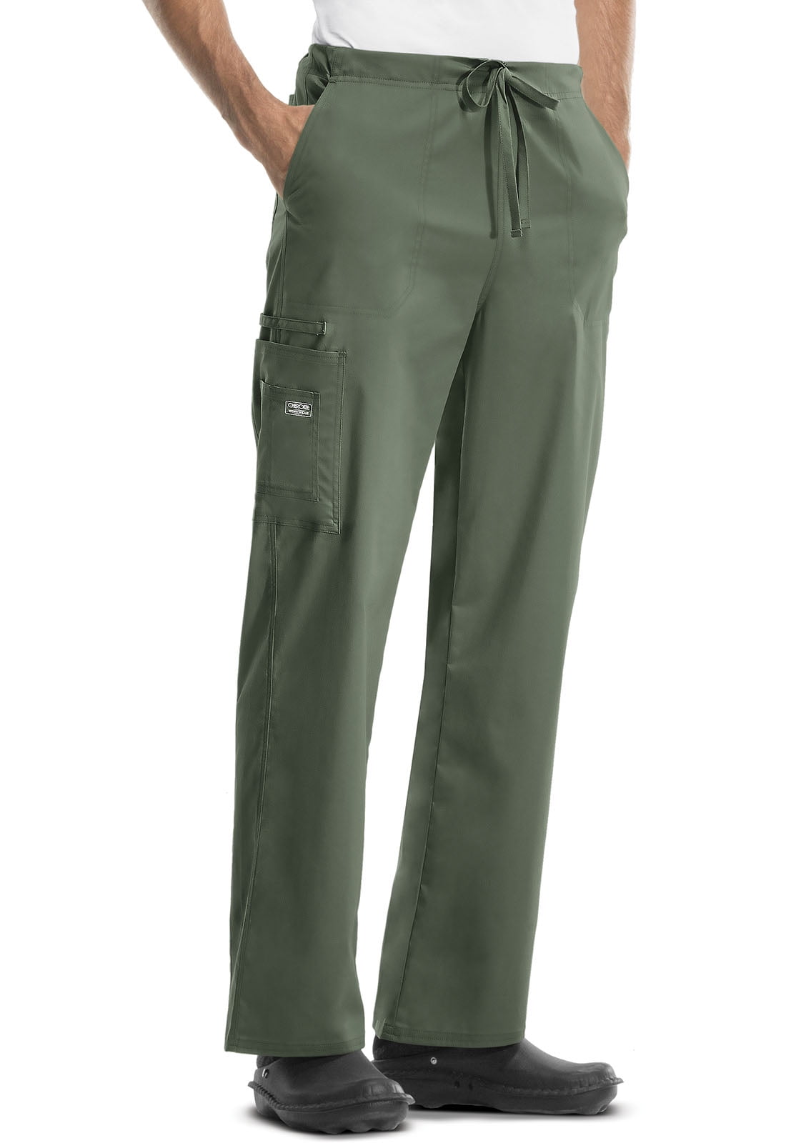 Scrubs Cherokee Workwear Drawstring Cargo Pant 4043 GRYW Grey Free Shipping 